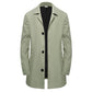 Manteau mi-long minimaliste pour homme à boutonnage simple