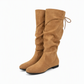 Bottes mi-mollet décontractées à lacets pour femmes
