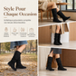 Bottes mi-mollet décontractées à lacets pour femmes