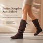Bottes mi-mollet décontractées à lacets pour femmes