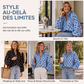 Veste décontractée à pois avec fermeture éclair pour femme