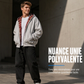 Veste à capuche unisexe réversible à motif tartan et fermeture éclair