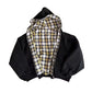 Veste à capuche unisexe réversible à motif tartan et fermeture éclair