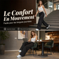 Pantalon femme taille haute jambe droite