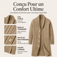 Cardigan mi-long pour homme en maille torsadée