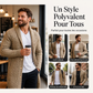 Cardigan mi-long pour homme en maille torsadée