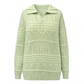Pull en maille ajouré à col revers pour homme