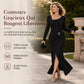 Robe longue en maille texturée unisexe pour femme, col irrégulier, automne-hiver