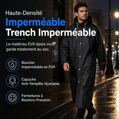 Poncho imperméable long EVA à capuche
