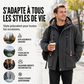 Parka à capuche pour homme, doublure en peluche