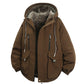 Parka à capuche pour homme, doublure en peluche