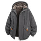 Parka à capuche pour homme, doublure en peluche