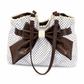 Sac à bandoulière sous le bras pour femmes à grands motifs à pois, avec nœud en dentelle, sac de travail élégant et polyvalent