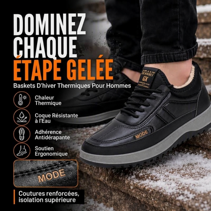 Chaussures pour homme à doublure chaude antidérapantes