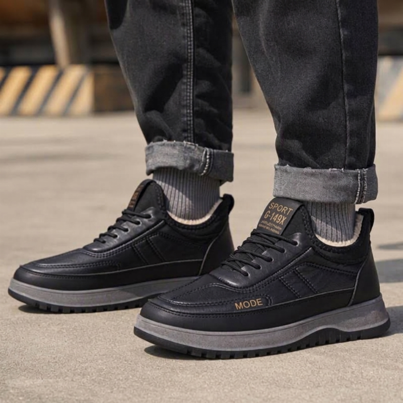 Chaussures pour homme à doublure chaude antidérapantes