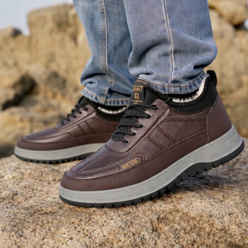 Chaussures pour homme à doublure chaude antidérapantes