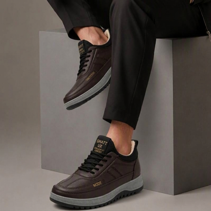 Chaussures pour homme à doublure chaude antidérapantes