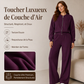 Ensemble veste zippée et pantalon droit pour femme