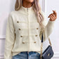 Veste en maille décontractée à double fermeture éclair pour femme