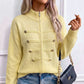 Veste en maille décontractée à double fermeture éclair pour femme