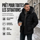 Veste d'hiver mi-longue pour homme, coupe-vent et thermique