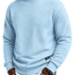 Homme Manches Longues Sweat-shirt Jacquard Col Rond Coupe Ample Épaissi Haut Automne Hiver Grande Taille