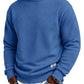 Homme Manches Longues Sweat-shirt Jacquard Col Rond Coupe Ample Épaissi Haut Automne Hiver Grande Taille