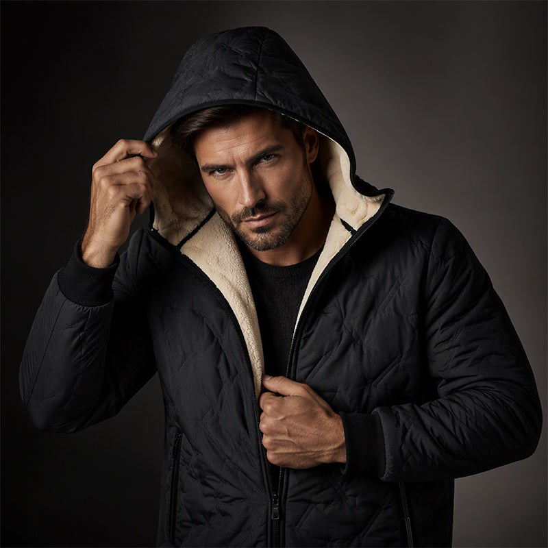 Veste à capuche épaisse d'hiver pour homme