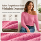 Pull en maille court épaules dénudées pour femme