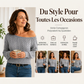 Pull en maille court épaules dénudées pour femme