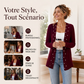 Cardigan en tricot pour femme orné de pertes