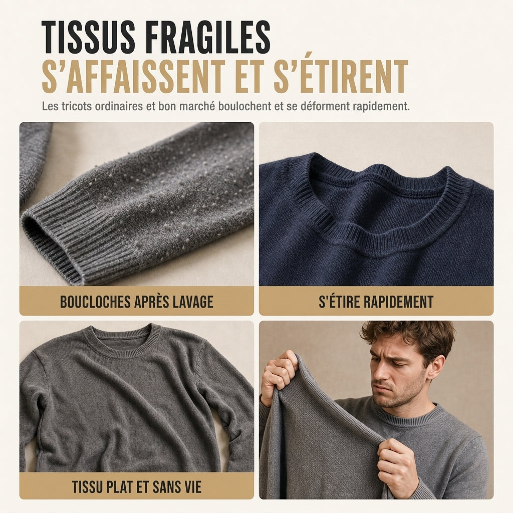 Homme Manches Longues Sweat-shirt Jacquard Col Rond Coupe Ample Épaissi Haut Automne Hiver Grande Taille