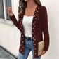 Cardigan en tricot pour femme orné de pertes