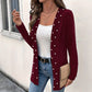 Cardigan en tricot pour femme orné de pertes