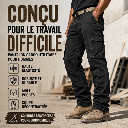 Pantalon cargo tactique multi-poches pour homme