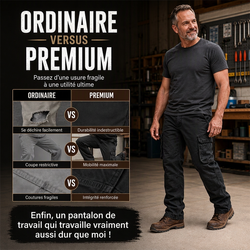 Pantalon cargo tactique multi-poches pour homme
