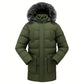 Veste d'hiver mi-longue pour homme, coupe-vent et thermique