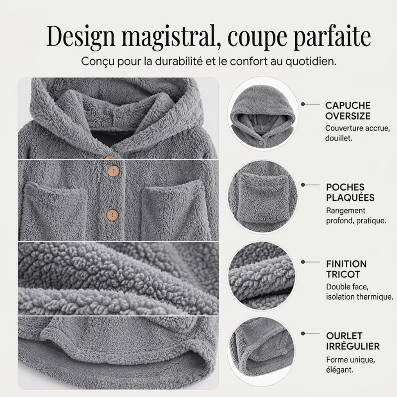 Veste d'hiver chaude à capuche pour femme