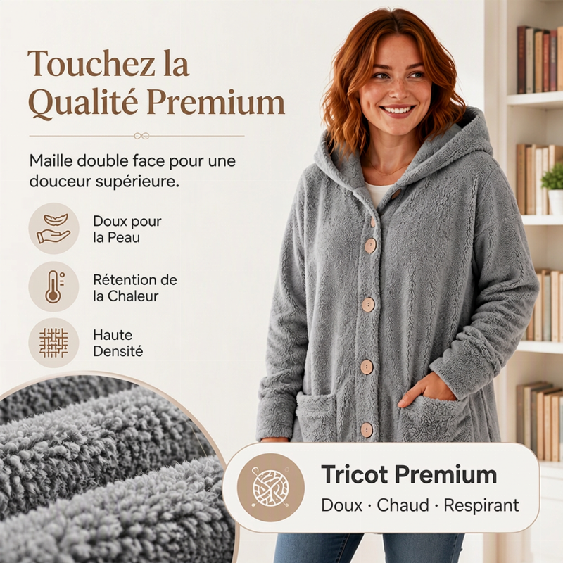 Veste d'hiver chaude à capuche pour femme