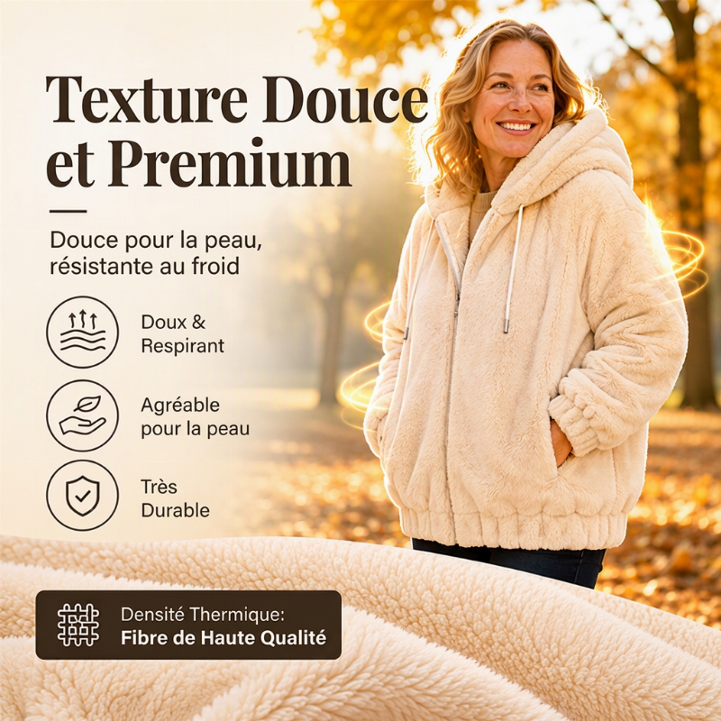 Veste à capuche douce d'hiver pour femmes