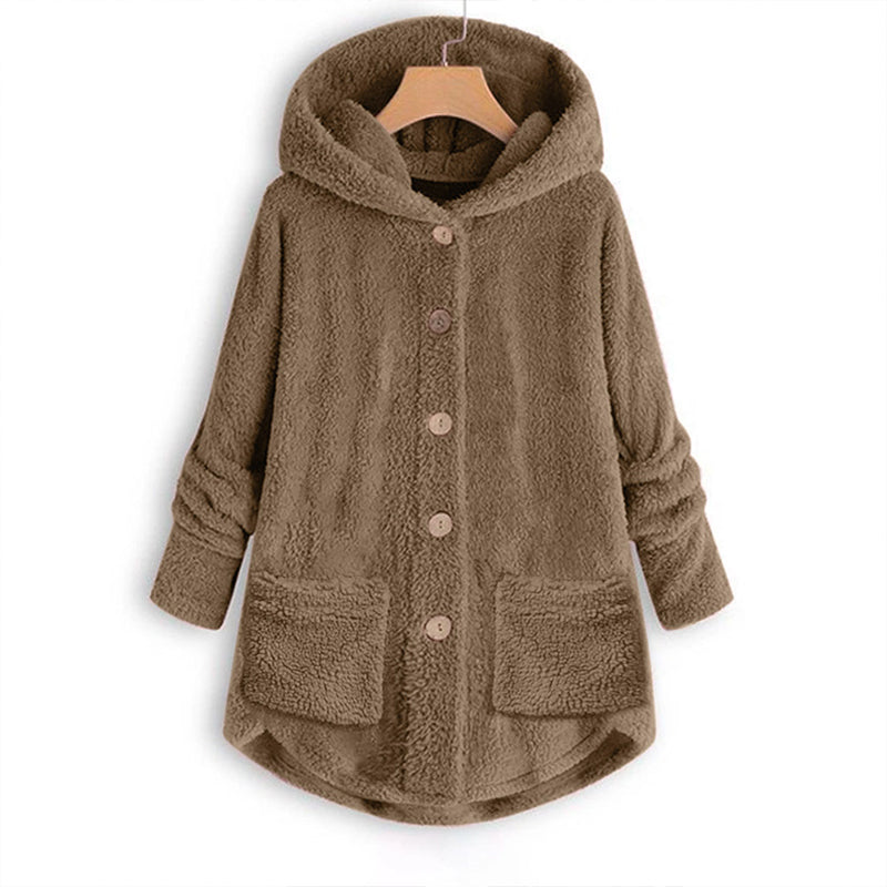 Veste d'hiver chaude à capuche pour femme