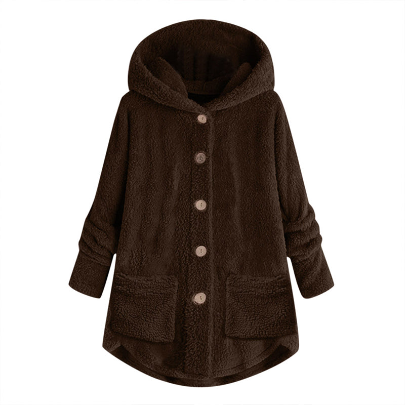 Veste d'hiver chaude à capuche pour femme