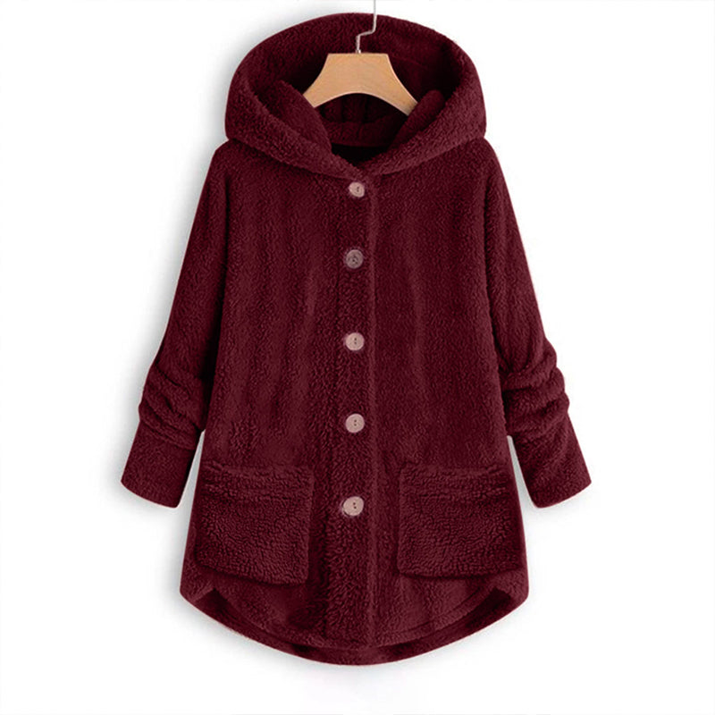 Veste d'hiver chaude à capuche pour femme