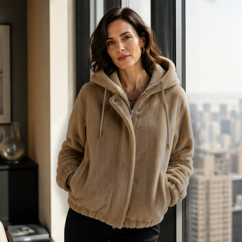 Veste à capuche douce d'hiver pour femmes