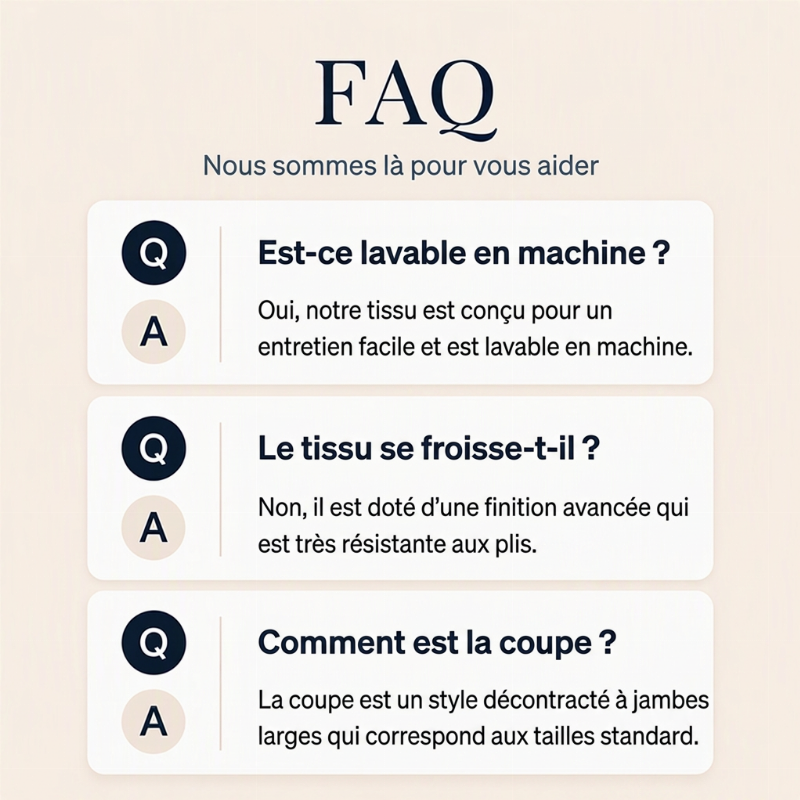 Pantalon large taille haute décontracté pour femmes
