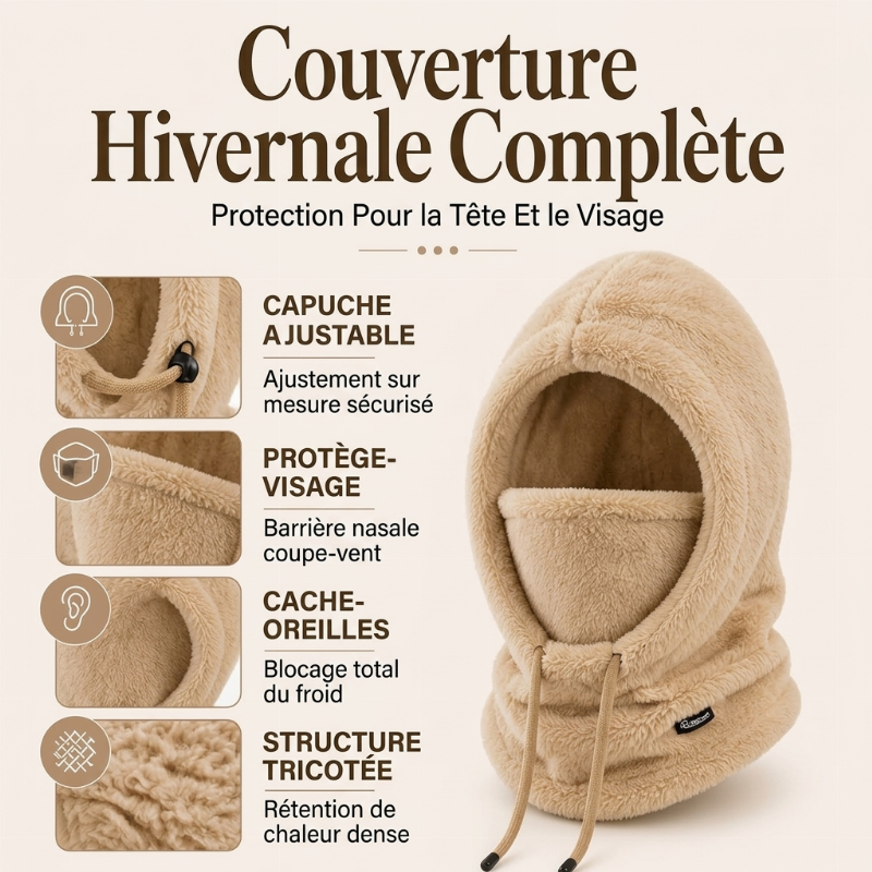 Cagoule de cyclisme thermique et coupe-vent unisexe