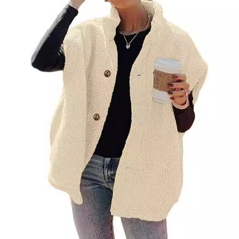 Gilet chaud décontracté en sherpa pour femme