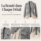 Veste en jean pour femme à col tailleur et ourlet en dentelle