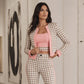 Ensemble 3 pièces pour femme : cardigan, top tube et pantalon