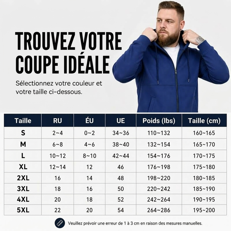 Veste à capuche zippée décontractée et chaude pour homme